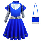 Girls Alien Dress Halloween Costume Alien Dress Bag for Cosplay Carnival