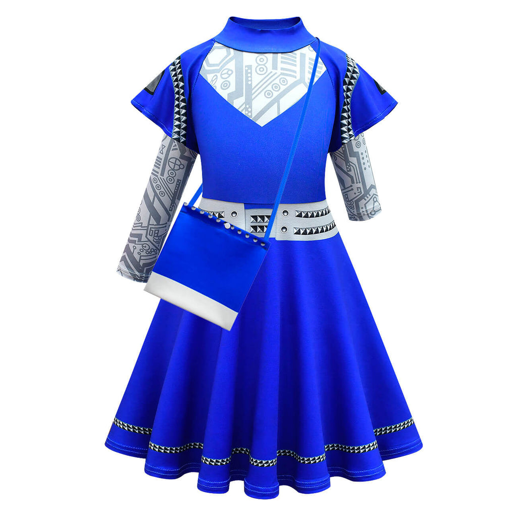 Girls Alien Dress Halloween Costume Alien Dress Bag for Cosplay Carnival
