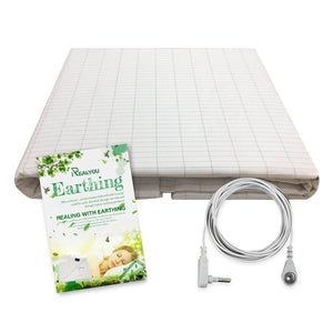 Earthing Bed Sheet with Ground Connection Cord Silver Fiber for Healthy Sleep Unique Mother's Days Gift