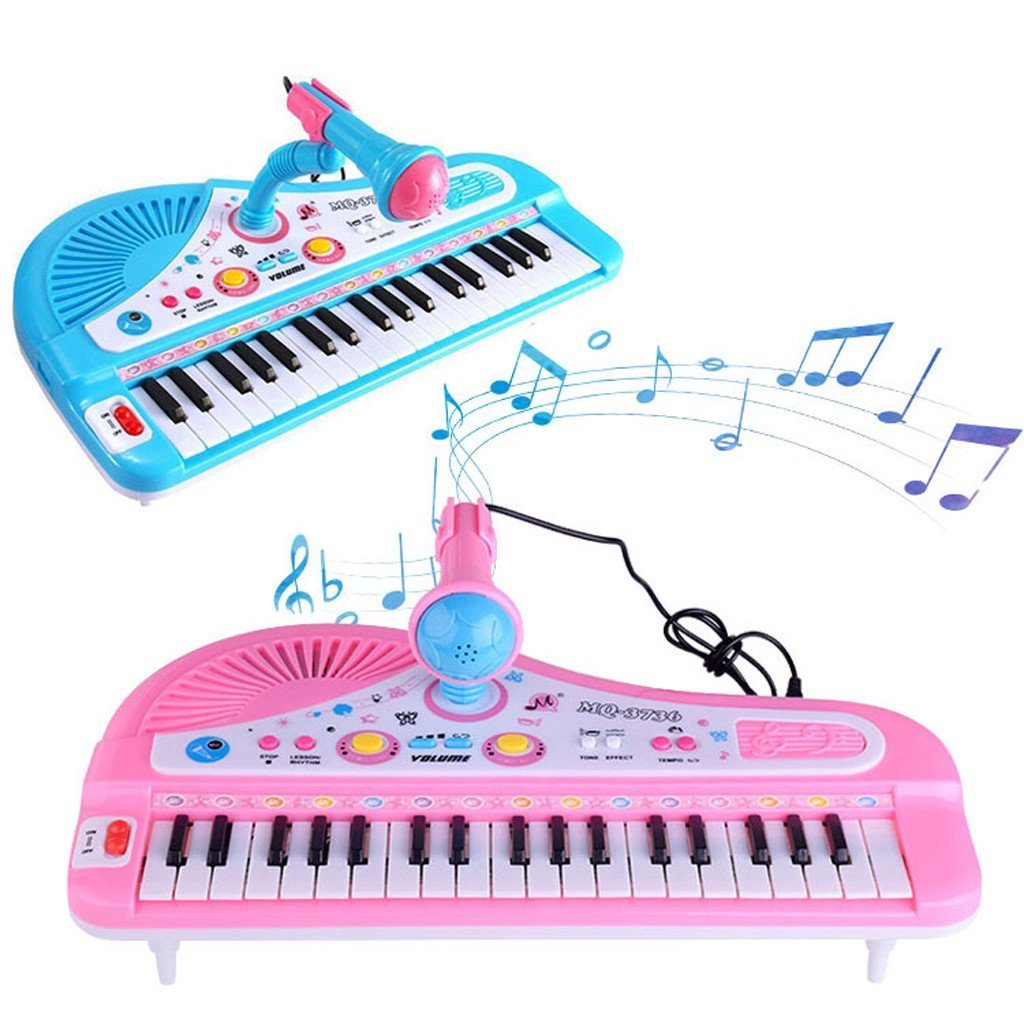 Kids Piano Toy with Keyboard and Microphone, Good Christmas Gift