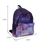 Multicolor  Canvas Backpack Stylish Galaxy Star Universe Space Backpack Girls School Backbag