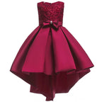 Flower Girl Dress Kids High Low Birthday Pageant Wedding Prom Special Occasion Dresses