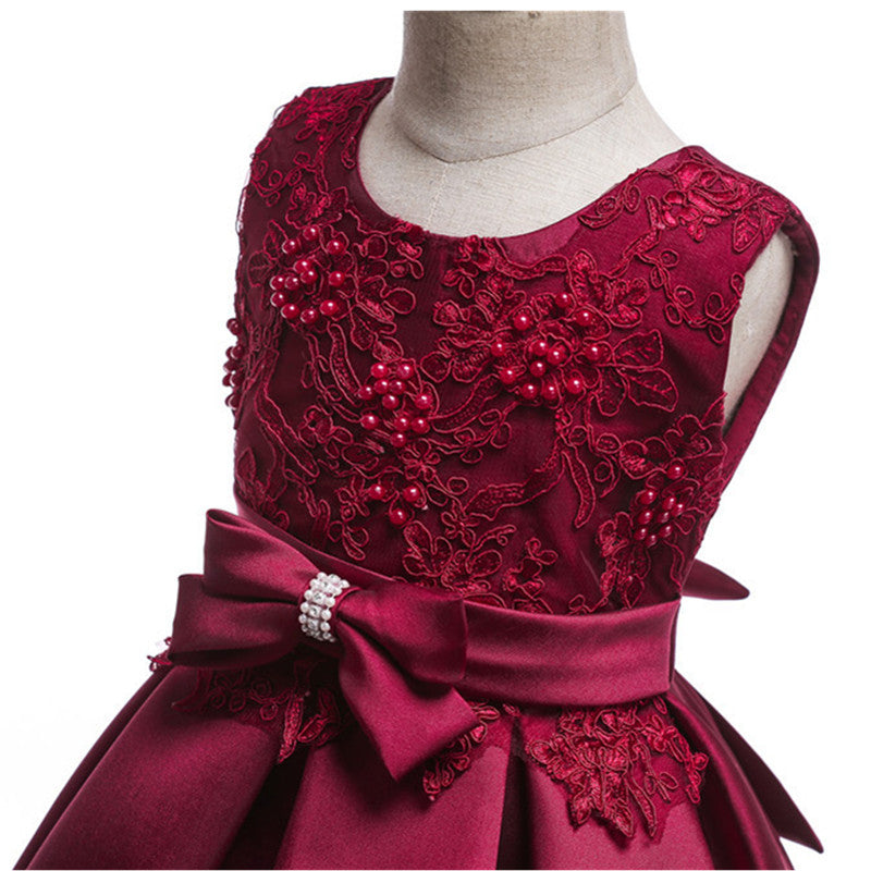 Flower Girl Dress Kids High Low Birthday Pageant Wedding Prom Special Occasion Dresses