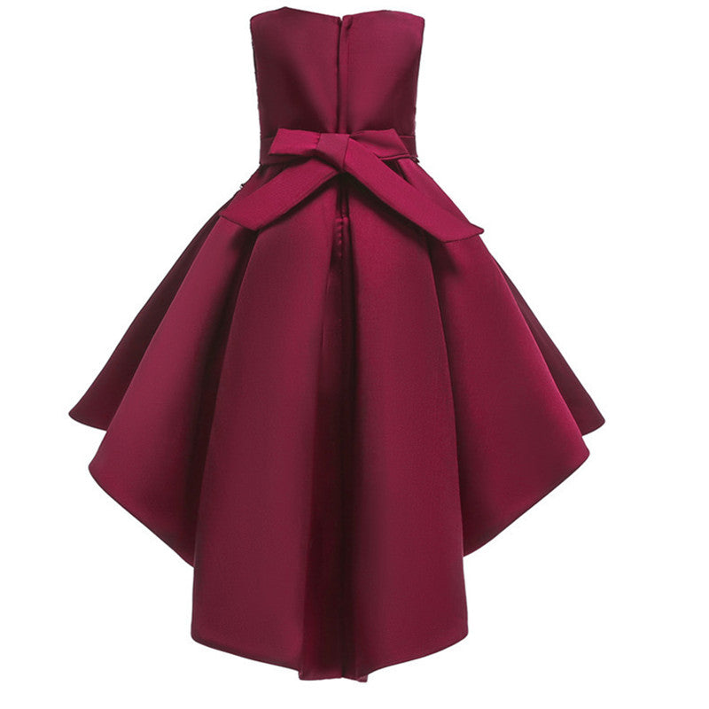 Flower Girl Dress Kids High Low Birthday Pageant Wedding Prom Special Occasion Dresses