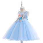 Fancy Kids Flower Dress Party Birthday Prom Dress Toddler Little Girl Pageant Dresses
