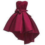 Flower Girl Dress Kids High Low Birthday Pageant Wedding Prom Special Occasion Dresses
