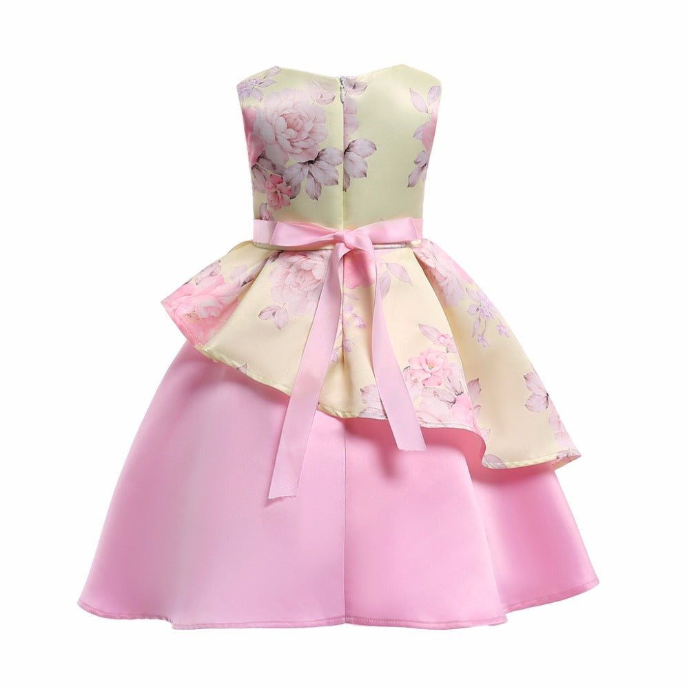 Flower A-Line Kids Pageant Dresses for Toddler Little Girls
