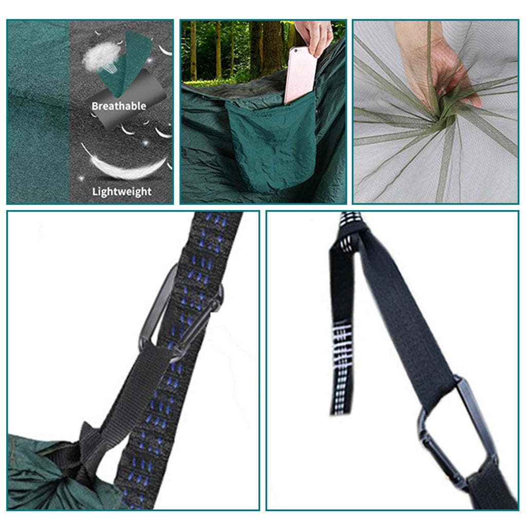 Camping Hammock with Mosquito Net Lightweight Portable Hammock for Outside, Travel, Backpacking