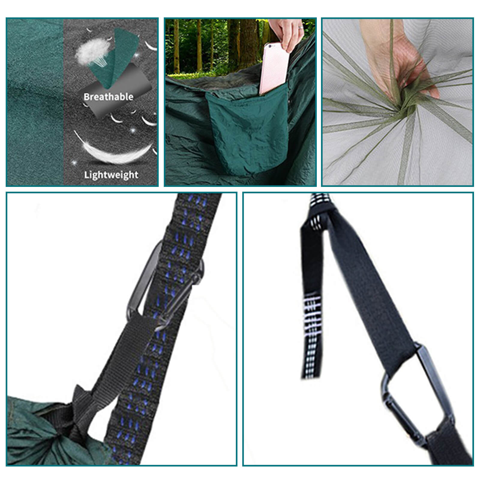 Camping Hammock with Mosquito Net Lightweight Portable Hammock for Outside, Travel, Backpacking