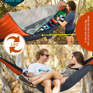 Camping Hammock with Mosquito Net Lightweight Portable Hammock for Outside, Travel, Backpacking