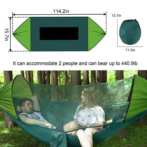 Camping Hammock with Mosquito Net Lightweight Portable Hammock for Outside, Travel, Backpacking