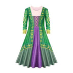 Kids Winifred Sanderson Costume Girls Hocus Pocus 2 Cosplay Outfit for Halloween Dress Up 3-10Y