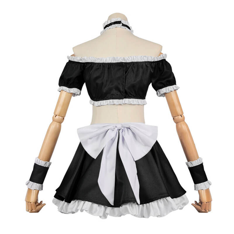 Teens Adult Honjou Nia Costume Date A Live Maid Dress Sister Halloween Suit with Accessories