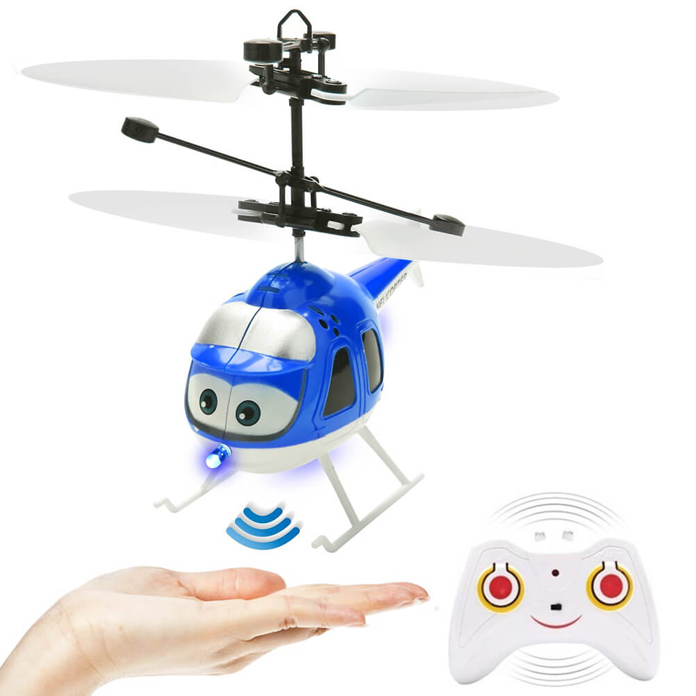 Induction RC Helicopter Flying Toys Cartoon Remote Control Drone Kids Plane Toys