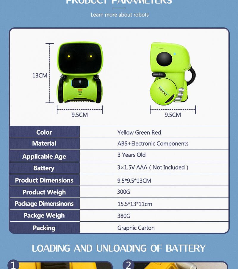 Newest Intelligent Induction Robot Voice Interactive Early Educational RC Speech Recognition Toy