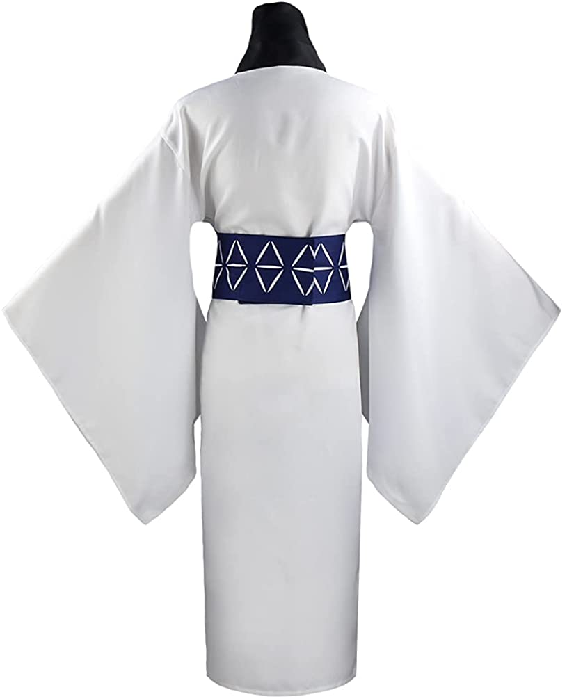 Sukuna Cosplay Outfit Ryomen Sukuna Costume - White Kimono Girdle Scarf and Wig