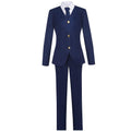 Adult Miwa Cosplay Costume Blue Jacket Trousers Shirt Tie Full Set for Women