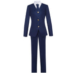 Adult Miwa Cosplay Costume Blue Jacket Trousers Shirt Tie Full Set for Women
