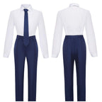 Adult Miwa Cosplay Costume Blue Jacket Trousers Shirt Tie Full Set for Women
