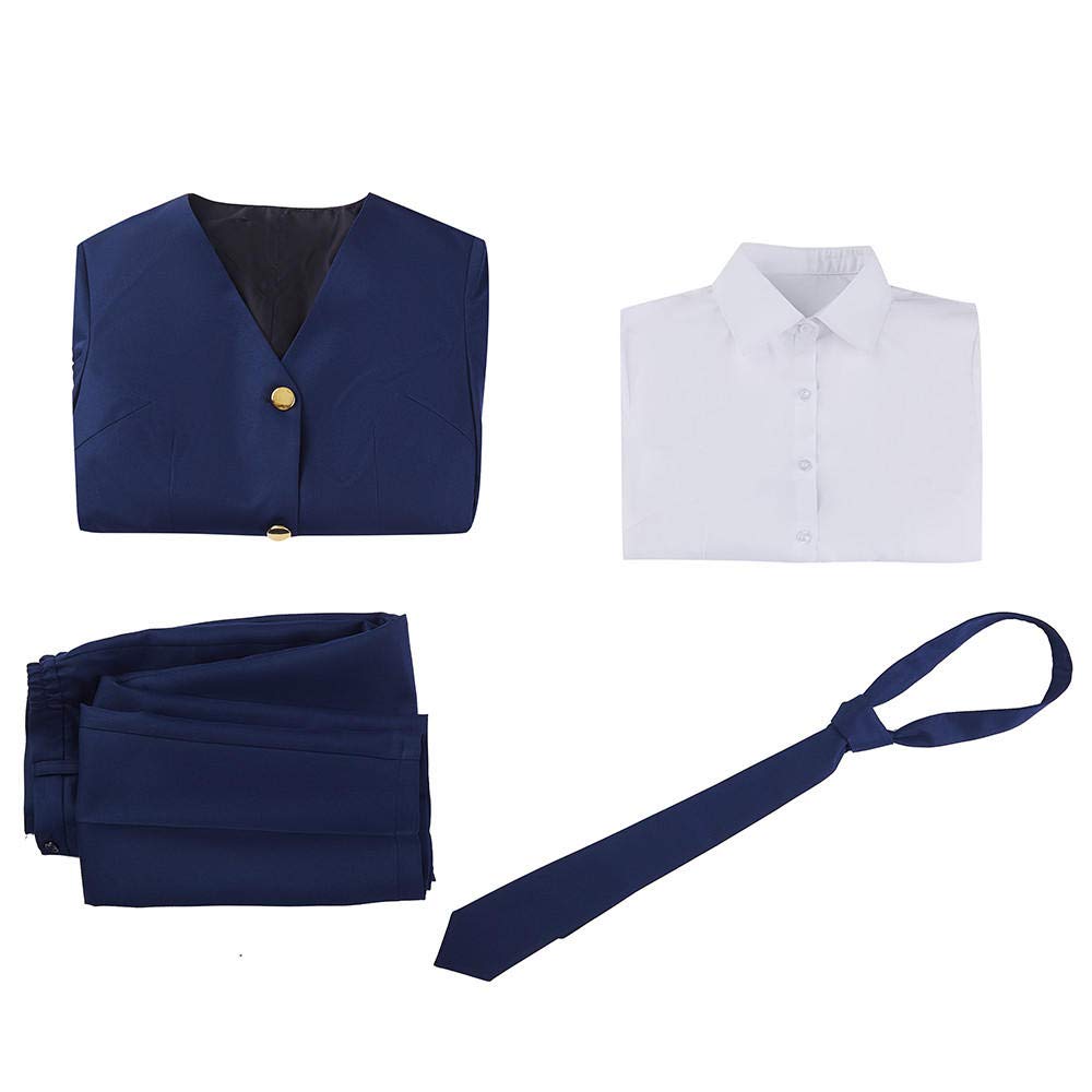Adult Miwa Cosplay Costume Blue Jacket Trousers Shirt Tie Full Set for Women