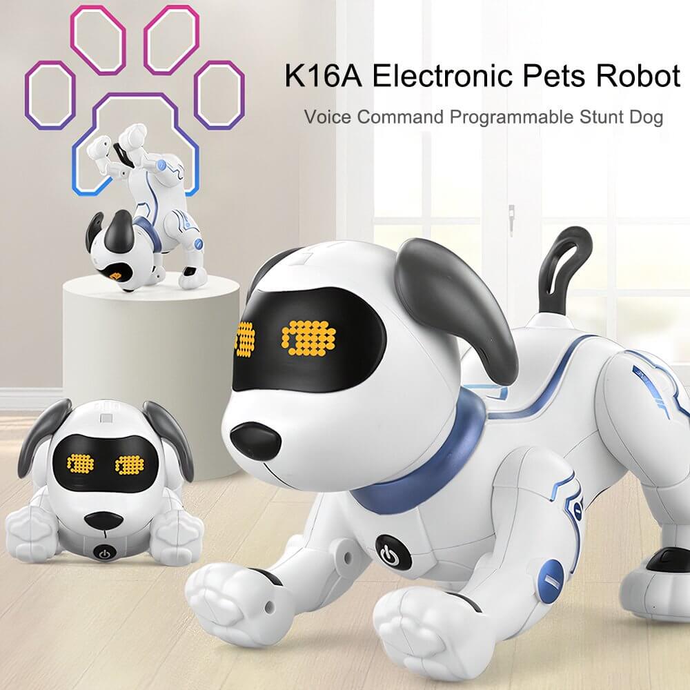 K16A Electronic Pets Remote Control Programable Robot Stunt Intelligent Dog With Sound Interactive