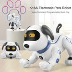 K16A Electronic Pets Remote Control Programable Robot Stunt Intelligent Dog With Sound Interactive