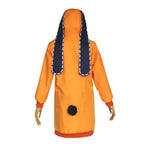 Teens Runa Yomotsuki Hoodie Bunny Ears Orange Jacket with Socks for Women Cosplay