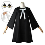 Spy x Family Anya Forger Cosplay Costume Homewear Black Dress with Hair Accessories