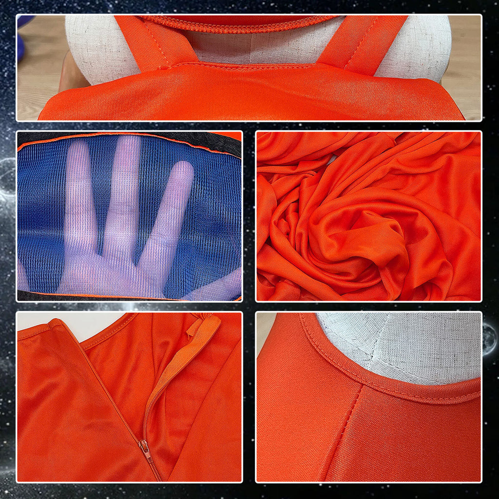 Kids Astronaut Costume Game Space Suit Jumpsuit Backpack and Helmet 3pcs Cosplay Outfit for Boys Girls Aged 3-12