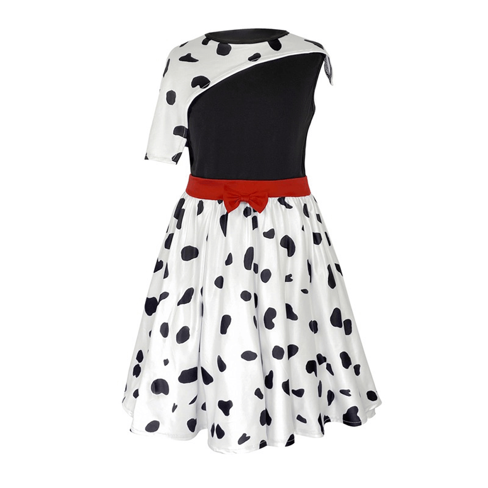Kids Black and White Dress Fashion Costume For Girls Halloween Cosplay