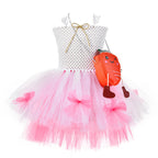 Toddler Fancy Bunny Dress with Headband and Carrot Bag Little Girls Bunny Costume