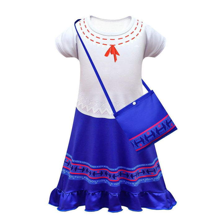Short Sleeve Mirabel Dress with Bag Magic Family Madrigal Girls Summer Costumes