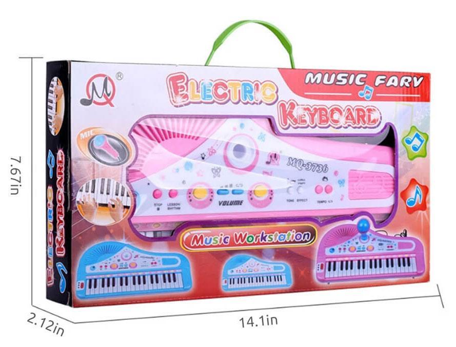 Kids Piano Toy with Keyboard and Microphone, Good Christmas Gift
