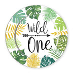 Kids Wild One Party Tableware Set Toddler 1st Animal Theme Birthday Disposable Tableware for Boys and Girls