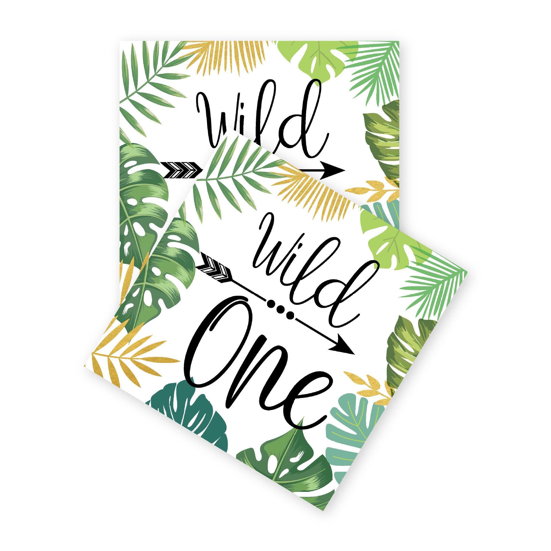Kids Wild One Party Tableware Set Toddler 1st Animal Theme Birthday Disposable Tableware for Boys and Girls