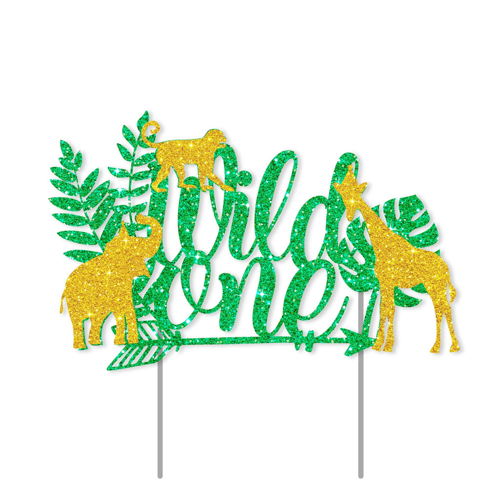 Kids Wild One Party Tableware Set Toddler 1st Animal Theme Birthday Disposable Tableware for Boys and Girls