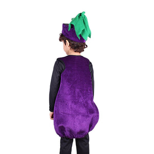 Children Tomato Costume Vegetable Stage Dress Up Halloween Cosplay Outfit for Boys Girls