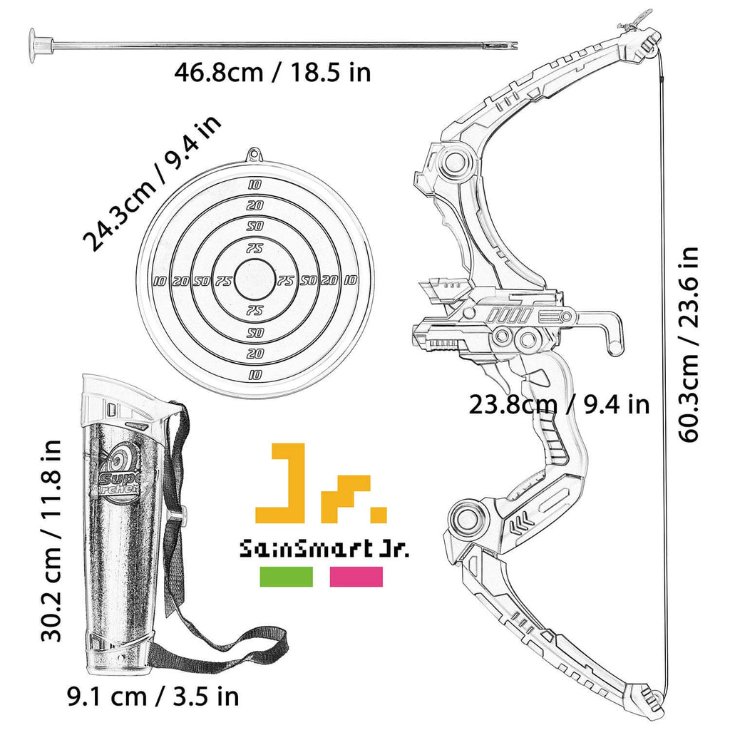 Kids Toy Bow and Arrows with Sighting Device Lighting Effects for Outdoor Hunting Game