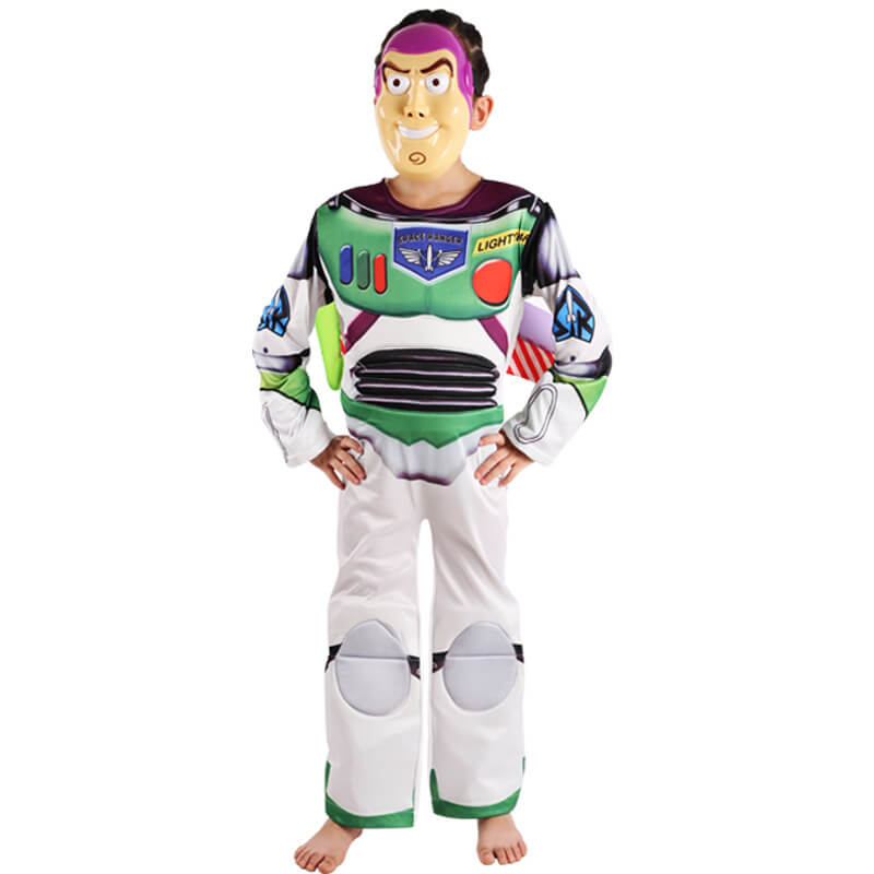 Kids Lightyear Costume Boys Girls Halloween Space Ranger Outfit with Jet Accessory for Age 3-12