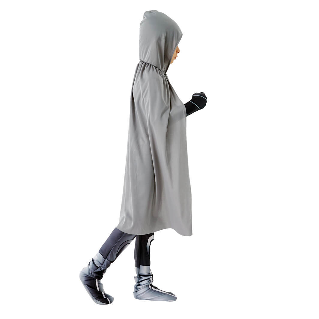 Kids Marc Spector Cosplay Outfit Jumpsuit Cloak 2pcs Costume for Halloween Carnival (4-8 Years)