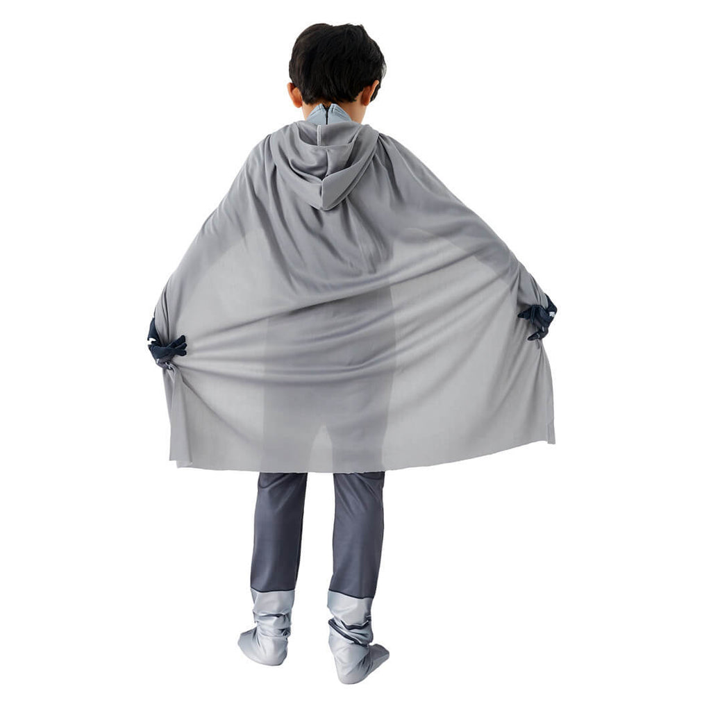 Kids Marc Spector Cosplay Outfit Jumpsuit Cloak 2pcs Costume for Halloween Carnival (4-8 Years)