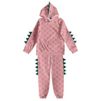 Kids Dinosaur Hoodie and Pants Demon Tanjiro Zenitsu Nezuko Shinobu Giyu Cosplay Suits