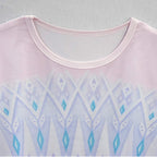 Kids Elsa Princess Costume Snow Girls Dress With Crown Scepter Wig Cosplay Accessories