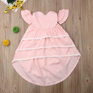 Kid Baby Girl Summer Lace Ruffle Princess Party Pageant Dresses
