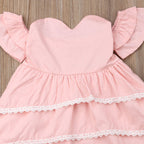 Kid Baby Girl Summer Lace Ruffle Princess Party Pageant Dresses
