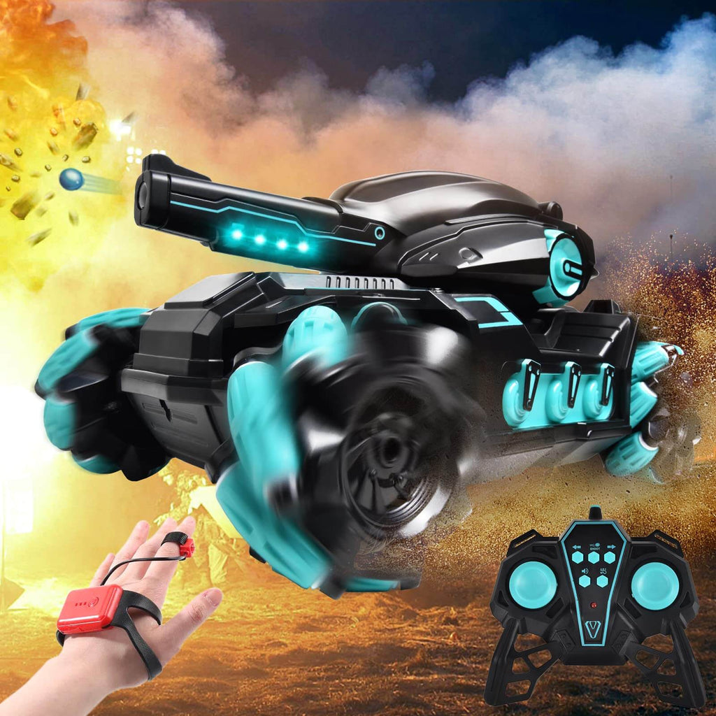 Kids Water Bomb Tank RC Gesture Sensor Tank Car Multiplayer Battle Remote Control Toys