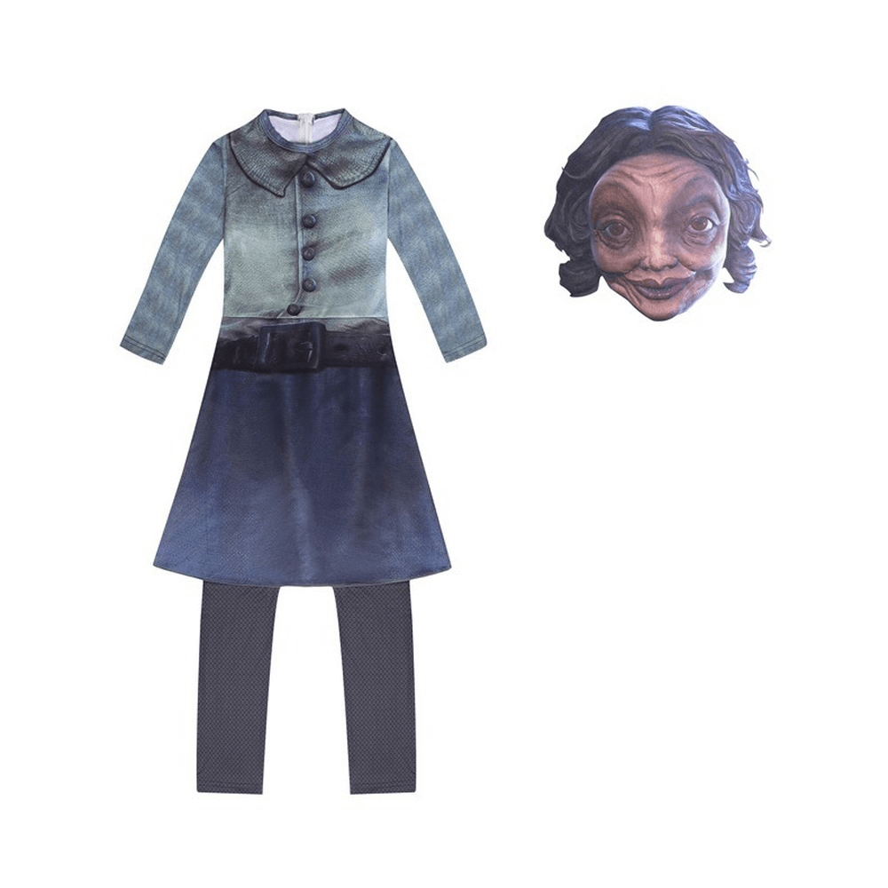 Kids Little Nightmares Halloween Costumes Horro Doctor Nurse Suit and Mask for Boys Girls