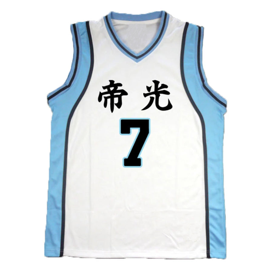 Kuroko No Basuke Costume Tops No 4 5 6 7 8 15 Kuroko Tetsuya Teiko School Basketball Jersey Set