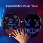 Halloween Led Luminous Mask APP Gesture Control DIY Shining Mask with Bluetooth For Kids and Adult