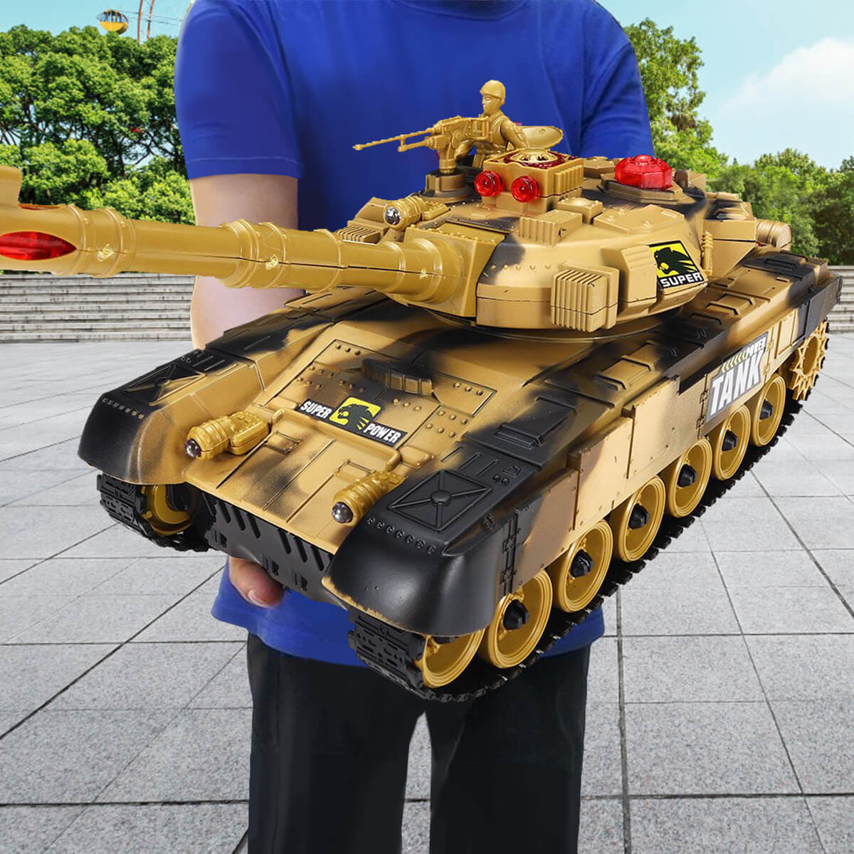 Kids RC Battle Tank Remote Control Army Tank Super Battle Launch Remot ...
